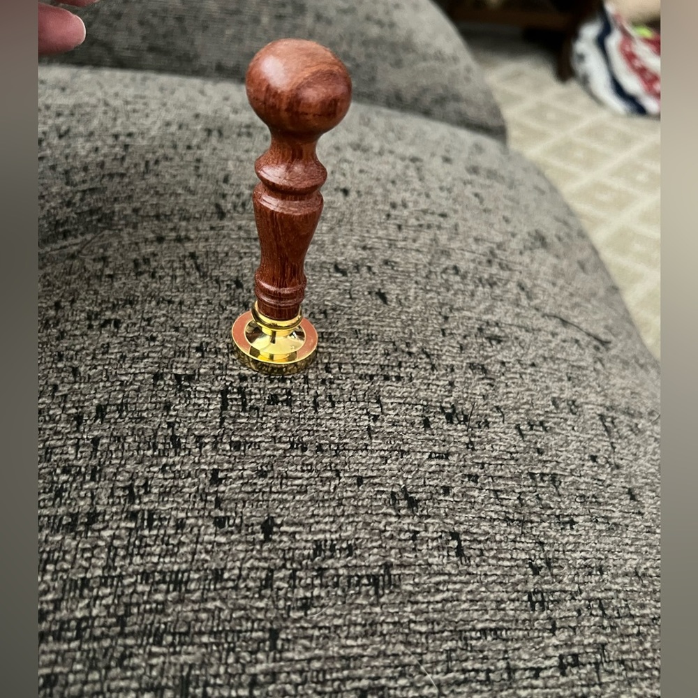VOOSEYHOMEWedding Wax Seal Samps NEW! Letter X. Wood handle brass head